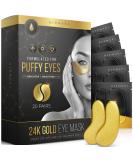 Dermora 24K Gold Eye Mask - Treat Puffy Eyes and Dark Circles, Look Refreshed with 20 Pairs - Buy Online on GoSupps.com
