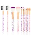 Buy WLLHYF 10-Piece Crystal Makeup Brush Set | Synthetic Fiber Tools for Flawless Foundation Eyeshadow Eyeliner & More - International Shipping Available - Buy Online on GoSupps.com