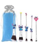 Cartoon Theme Stitch Makeup Brush Set 5Pcs with Storage Bag - Ideal Face Cosmetic Brushes for Eyes, Cheeks, and Lips - Perfect Birthday Gift for Women and Girls (Style 1) - Buy Online on GoSupps.com