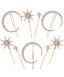 Hairpin Rhinestone Moon Hair Accessories Women Girls Star Hair Clips Vintage Set Simple Elegant for Thick Thin Hair 9 Pieces - Buy Online on GoSupps.com