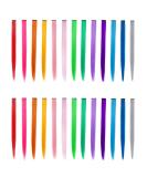 26 PCS Multi-Color Party Highlights Clip in Hair Extensions - 22 inch Synthetic Hairpieces for Girls, Women, Kids - Halloween Accessory - 13 Color Options - Buy Online on GoSupps.com
