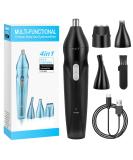 Gifnytee Nose and Ear Hair Trimmer | Professional Painless Facial & Eyebrow Clipper for Men & Women - Rechargeable Black & Blue FR909 - Buy Online on GoSupps.com