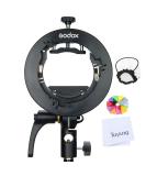 Godox S2 Flash S-Type Bracket with Bowens Mount for Round Head Flashes - Compatible with Godox V1, AD200Pro, AD400Pro, V860II, TT685, TT600, TT350 Series - Direction-Adjustable Handle - Buy Online on GoSupps.com