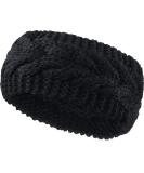 Winter Headband Wool Cable Knit Headband Hair Wrap Ear Warmer for Women (Black) - Buy Online on GoSupps.com