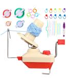 34-Piece Yarn Ball Winder Set with Hand-Operated Swift and Pompom Maker Kit - Easy Installation for Yarn Storage and Knitting Accessories - Buy Online on GoSupps.com