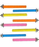 Hamiledyi Parrot Cage Perches Stand - Paw Grinding Stick & Beak Toy for Conures, Cockatiels, Lovebirds - Colorful Cage Accessories - Sand Perch for Budgies - Buy Online on GoSupps.com