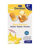 Danalac Banana Baby Biscuits Pack of Finger Food Snack for Toddlers 6+ Months with Calcium Iron and Vitamins 120 g 120 g (Pack of 1) - Buy Online on GoSupps.com