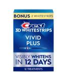 Crest 3D Vivid Plus Teeth Whitening Kit Individual Basic Flavorless Whitestrips 24 Count - Buy Online on GoSupps.com