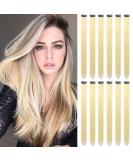 12 PCS Blonde Clip in Hair Extensions for Kids - 22 inch Straight Synthetic Highlights for Girls - Buy Online on GoSupps.com