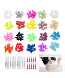 200 Pieces Cat Dog Nail Covers - Colorful Soft Claws Protection | Adhesive Applicators & Instructions - Buy Online on GoSupps.com