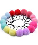 Pom Pom Hair Ties,MORGLES 16pcs Pom Pom Elastic Hair Ties Hair Pom Poms Fluffy Ponytail Holders PomPom Hair Band for Girls Toddlers Pigtail,8 Colors/2 inches - Buy Online on GoSupps.com