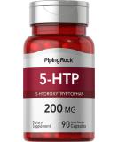 Piping Rock 5HTP 200mg Capsules - 90 Count | Non-GMO Gluten Free Hydroxytryptophan Supplement for Mood & Sleep Support - Buy Online on GoSupps.com