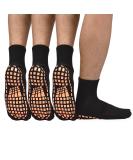 ELUTONG Men Non Slip Sticky Grips Socks 3 Pairs Tile Wood Floors Anti-Skid Workout Yoga Pilates Hospital Slipper Socks Black+black+black 10-13 - Buy Online on GoSupps.com