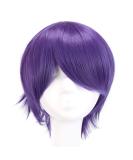MapofBeauty 12 Purple Short Straight Wig for Men - Cosplay Costume Hairpiece - Buy Online on GoSupps.com