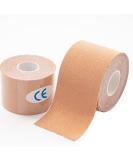 WELSTIK Waterproof Kinesiology Tape 2 Pack - High Count Cotton, Water Resistant, 2'' x 16.4', Beige Nude - Buy Online on GoSupps.com