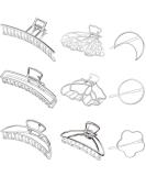 Yotoyou 9-Piece Metal Hair Clips Set for Women & Girls | Silver Clips for Thick & Thin Hair - Buy Online on GoSupps.com