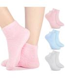 3 Pairs Aloe Socks Moisturizing Spa Socks Infused Socks Gel Sleeping Fuzzy Socks Dry Feet Socks Non Slip Lotion Socks for Women Men Repairing Softening Dry Cracked Feet Skins (Pink, Blue, Gray) - Buy Online on GoSupps.com