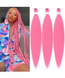 YDDM 20 Inch Pre Stretched Braiding Hair Extensions - 3 Pack Pink Jumbo Braids for Art Hair Styles - Buy Online on GoSupps.com