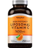 Piping Rock Liposomal Vitamin C 1650mg | 250 Softgels | High Potency | Non-GMO Gluten Free - Buy Online on GoSupps.com