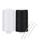 Simthread All Purpose Thread Polyester 400 Yards (1 White 1 Black) - Buy Online on GoSupps.com