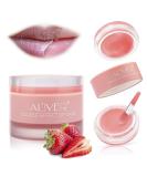 Strawberry Lip Care Set: Lip Scrub, Mask & Exfoliator for Dry, Cracked Lips - Collagen Booster, Moisturizing Treatment - Buy Online on GoSupps.com