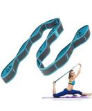Flintronic Yoga Stretching Strap Stretching Band with 9 loops yoga stretch belt fitness stretch band highly elastic gymnastics band for Pilates dance gymnastics effective stretching blue - Buy Online on GoSupps.com