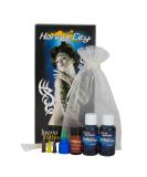 Henna City All-natural Jagua Tattoo Kit (1 oz) - Temporary & Semi-permanent Organic Henna Tattoo Set with Cones and Stencils - Buy Online on GoSupps.com