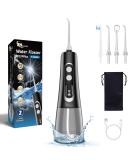 JNGOODS 300ml Rechargeable Water Dental Flosser - IPX7 Waterproof 9 Modes LED Display Portable Oral Irrigator for Home & Travel (Black - Buy Online on GoSupps.com