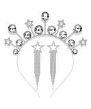 Rhinestone Star Disco Ball Headband for Women - 70s/80s Costume Accessory for Country Concerts, Halloween & New Year's Eve Parties - Holiday Gift Idea - Buy Online on GoSupps.com