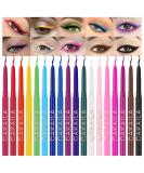 18 Color Matte Gel Eyeliner Set - Waterproof Colored Pencil Pens for Women - Buy Online on GoSupps.com