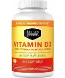 Berkley Jensen High-Potency 2000 IU Vitamin D3 Supplement 640 ct. - Boost Immune Health and Bone Strength - Buy Online on GoSupps.com