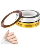 20 Pcs Nail Art Striping Tape - Glitter Gold & Silver 1mm Self-Adhesive Line Stickers for DIY Manicure - Perfect Nail Decoration Tools for Women & Girls (66 Ft - Buy Online on GoSupps.com
