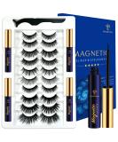 Magnetic Eyelashes Natural Look - 10 Pairs 3D Reusable False Lashes with Eyeliner & Applicator | Long Lasting Easy to Apply Cruelty-Free Wispy Fashion - Buy Online on GoSupps.com