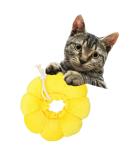 Adjustable Cat Recovery Collar Cat Elizabethan Collar Pet Cone Collar Cat Cone Collar for Anti-Bite Lick Kittens and Puppies Wound Healing (S sun flower) sun flower rainbow sun flower 22.6*8.6*4 - Buy Online on GoSupps.com