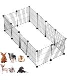 LANGXUN Small Animal Playpen | Portable Metal Wire Pet Playpen for Rabbits, Guinea Pigs, Puppies, and Kittens | Indoor & Outdoor Cage Fence (12 Panels) - Buy Online on GoSupps.com