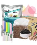 Wild Monk Bubble Tea Kit: Boba Tea Set for Home - Milk Tea Powder, Tapioca Pearls, Colourful Straws - 1kg Set - Buy Online on GoSupps.com