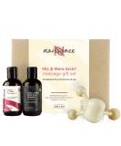 Naissance His & Hers Lovin Massage Oil Gift Set - Sensual Warming Body Oil & Wooden Massage Tools for Couples - Relaxation & Skin Care - Buy Online on GoSupps.com