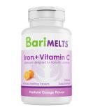 BariMelts Iron with Vitamin C, Dissolvable Bariatric Vitamins for WLS Patients Including Gastric Bypass and Sleeve Gastrectomy, Natural Orange Flavor - 90 Fast Melting Tablets - Buy Online on GoSupps.com