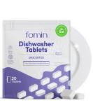 Fomin Dishwasher Detergent Tablets - 30 Count | Plastic-Free Septic Safe Natural Cleaner for Sparkling Dishes - Buy Online on GoSupps.com