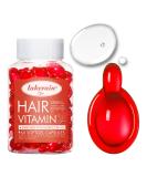 60 Pcs Hair Treatment Serum Oil Capsules - Rinse-Free Conditioning & Repair Formula with Vitamins Keratin Lemon Essence & Glycerin - Buy Online on GoSupps.com