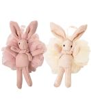 Shop Bath Sponge Shower Loofah Set - Kids Pink & White Rabbit Sponges for Travel & Bathing - Buy Online on GoSupps.com