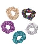 Beaupretty 5-Piece Sequin Hair Ties | Sparkling Elastic Ponytail Holders & Hair Jewelry for Women & Girls - Buy Online on GoSupps.com