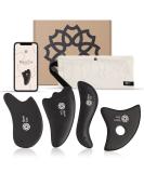 Large Gua Sha Tools Massage Set - 4Pcs - Skincare & Massage Routine - Scraping Massage Tools - Facial Gua Sha Stones - Bian Stone Gu Sha - Physical Therapy Set - E-Book Included 4 set - Buy Online on GoSupps.com