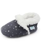 Dotty Fish Suede Baby Slippers. Warm Fleece Lined. Infant Toddler Shoes. Non-Slip Soft Sole. Boys Girls. 0-6 Months - 5-6 Years 12-18 Months Silver Stars - Buy Online on GoSupps.com