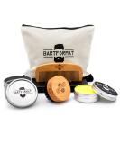 Premium Bart 4-Part Beard Care Set | Glatt Maker with Beard Balm (60ml) Brush Comb & Cultural Bag - Perfect Daily Grooming for Men - Buy Online on GoSupps.com