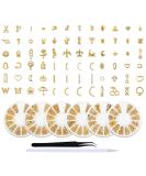 Gold Nail Charms Set - 6 Boxes Metal Studs for Acrylic Nails | Various Designs for Nail Art Decorations | Flowers, Shells, Stars, Moons, Beaches | Thin Flakes Kit - Buy Online on GoSupps.com