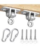 BETOOLL 2400lb Capacity Heavy Duty Swing Hangers Set of 2 - Indoor Outdoor Hanging Snap Hooks Silver - Buy Online on GoSupps.com