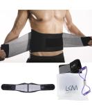 LKM Lower Back Support Belt - Breathable Lumbar Support Brace for Men & Women | Posture Corrector & Waist Trimmer - Large/X-Large - Buy Online on GoSupps.com