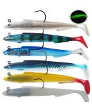 Njord Kalastus Rubber Fish with Jig Head | Selectable Sizes for Zander & Pikeperch - 12cm 15g 13cm 20g 15cm 30g | Predator Fishing Bait Set - 6 Pieces - Buy Online on GoSupps.com