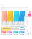 17-Piece Travel Bottle Set - 90ml Silicone BPA-Free for Lotions & Shampoos - Perfect for Camping & Short Trips - Buy Online on GoSupps.com
